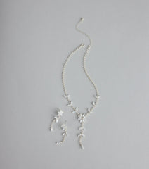 Starlet Bloom Rhinestone Necklace And Earrings Set