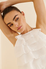 Sasha Tiered Tieback Mini Dress