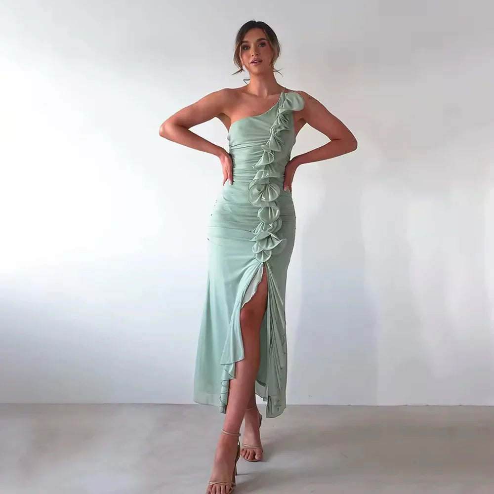 Ruffles And Champagne Dress