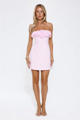 Wild Rose Affair Strapless Mini Dress Pink