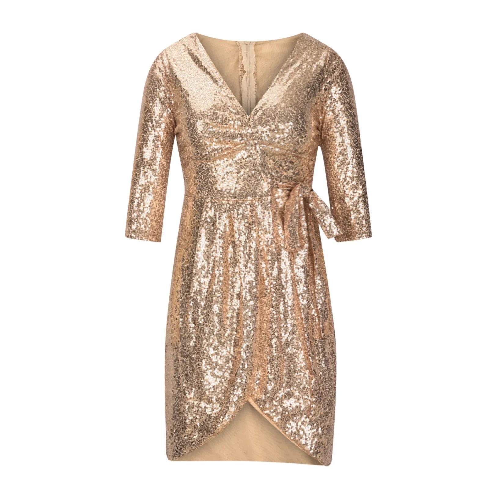 Sequin Dress Solid Color V Neck Sparkly Glitter Spaghetti Strap Sleeveless Short Party Night Out Club Fashion Dres