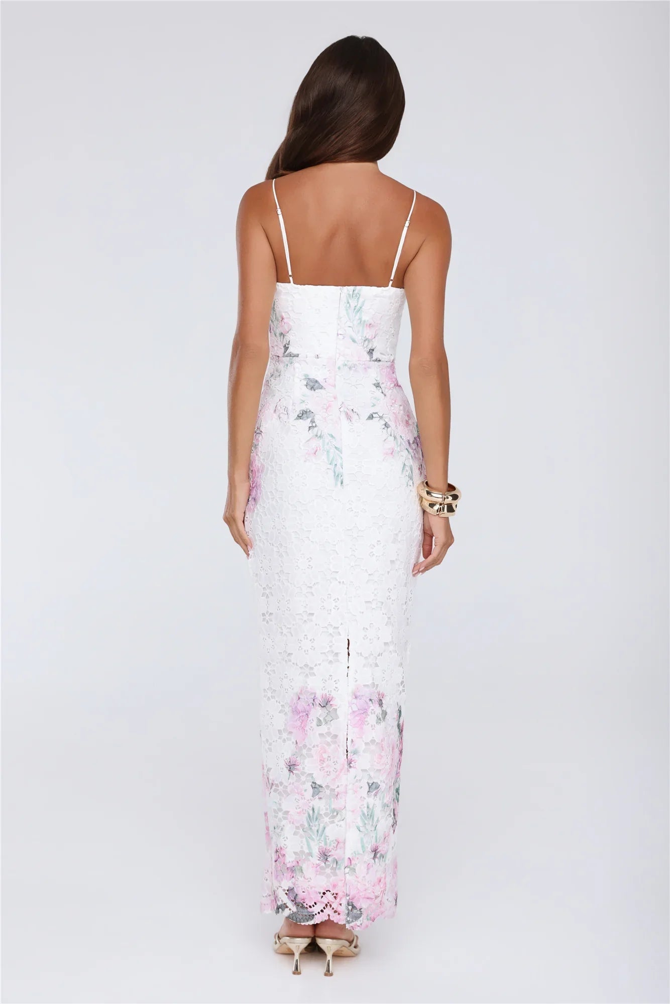 Wardrobe Flex Embroidered Maxi Dress White